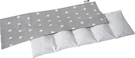 Medi Partners Saco de Semillas para Microondas 60x20cm Cojin 800g 100% Algodón 5 cámaras Saquitos bolsa Semillas calor Microondas Saco Termico (Estrellas)